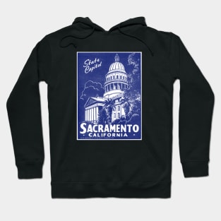 1940 Sacramento California, Blue Hoodie